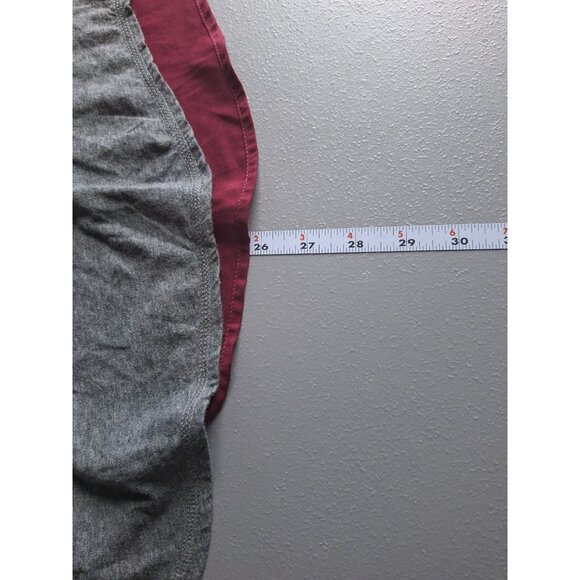 Express Henley Shirt Womens Medium Burgundy Gray - Picture 7 of 7